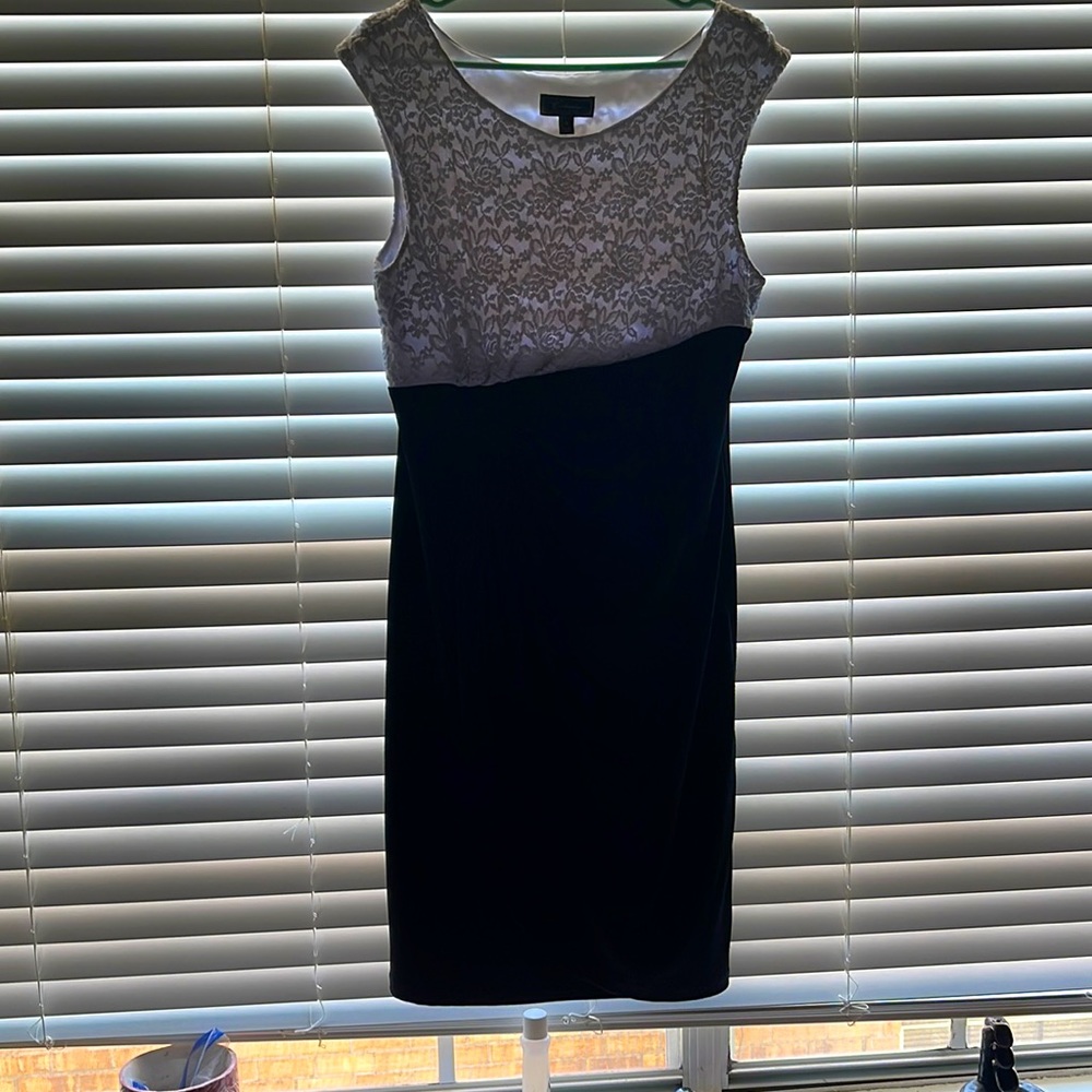 Black and White Lace Top Dress